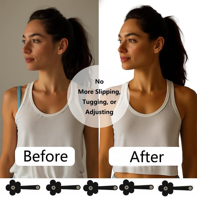 DKUUPEX No-Slip Bra Strap Clips for Slipping Shoulder, Strap Holders and Bra Clips for Racerback Conversion – 2/6/8 Pack Bra Strap Adjusters – Neutral Colors - Image 2